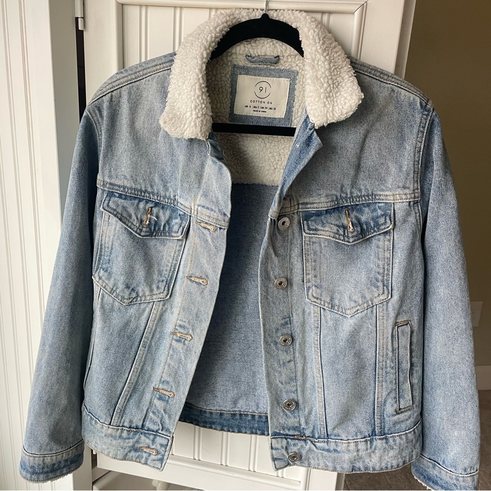 Denim Jacket with Sherpa Lining
